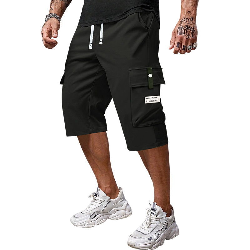 ✨🔥 Lässige 3/4-Cargo-Hose mit Kordelzug für Herren – ideal für urbane Abenteuer & warme Tage 🚀💪 Dank praktischer Taschen und lässigem Schnitt maximaler Komfort und Stil.