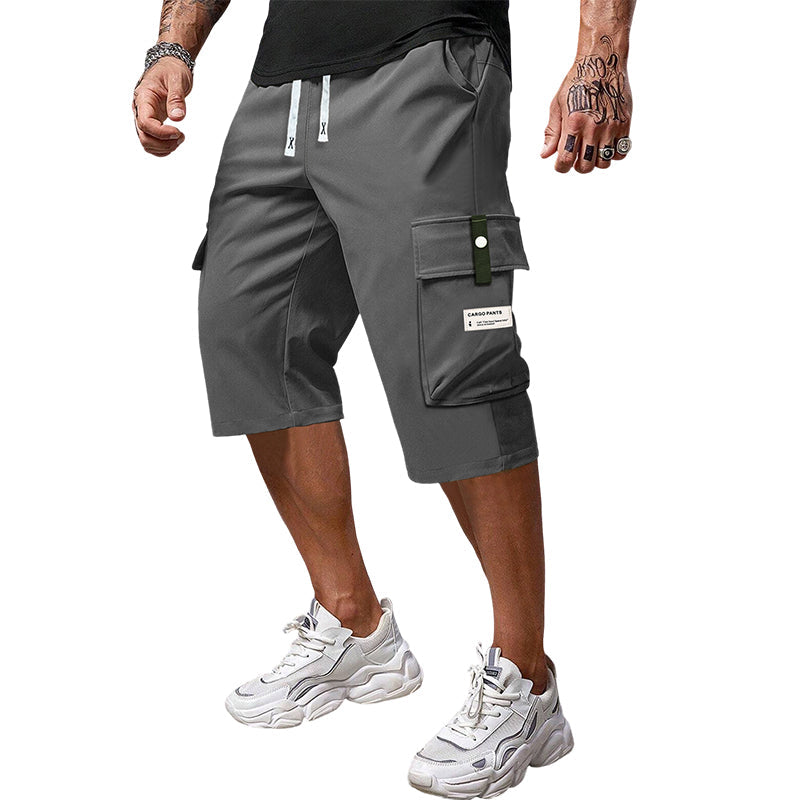 ✨🔥 Lässige 3/4-Cargo-Hose mit Kordelzug für Herren – ideal für urbane Abenteuer & warme Tage 🚀💪 Dank praktischer Taschen und lässigem Schnitt maximaler Komfort und Stil.