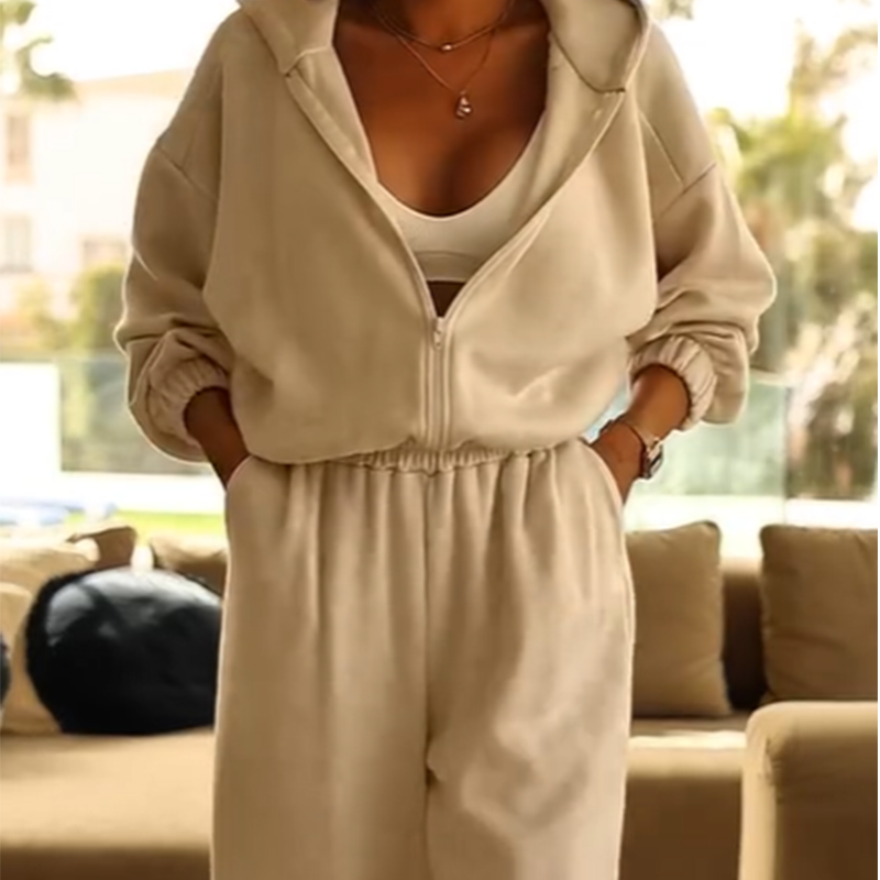 👚 Bequemer Casual Jumpsuit mit Kapuze – Reine Baumwolle, Weite Beine & Praktische Taschen 🌿