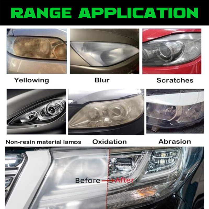 🚗 Scheinwerfer-Restaurierungsflüssigkeit – Gegen Vergilbung & Oxidation – Für klare Sicht & UV-Schutz – Einfache Anwendung