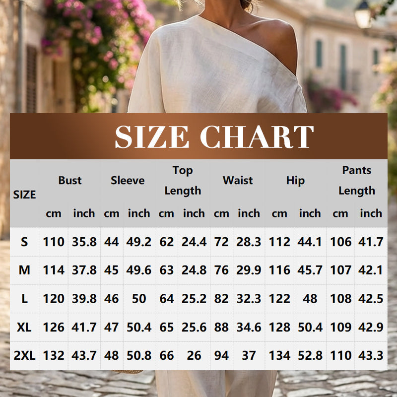 💖Asymmetrisches One-Shoulder-Oberteil und Hose für Damen