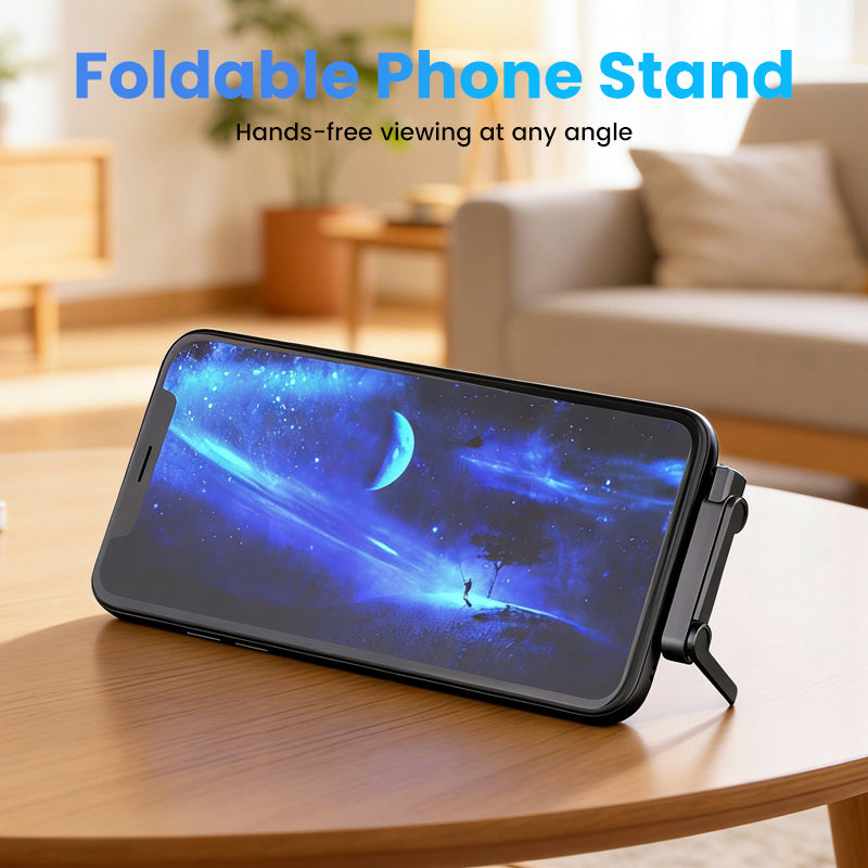 🔋 JETZT 50 % RABATT! ⚡ Schnellladeadapter mit 360° faltbarem Handyhalter – Universell kompatibel, kompaktes Design & freihändiges Betrachten 📱
