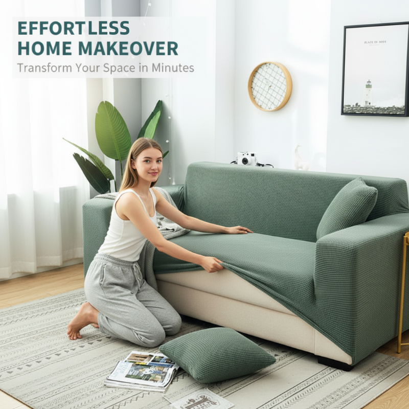 🛋️ 50% RABATT! 🧵 Jacquard-Stretch-Sofabezug aus Strick – Anti-Rutsch, Weicher Stoff & Universelle Passform 🏠