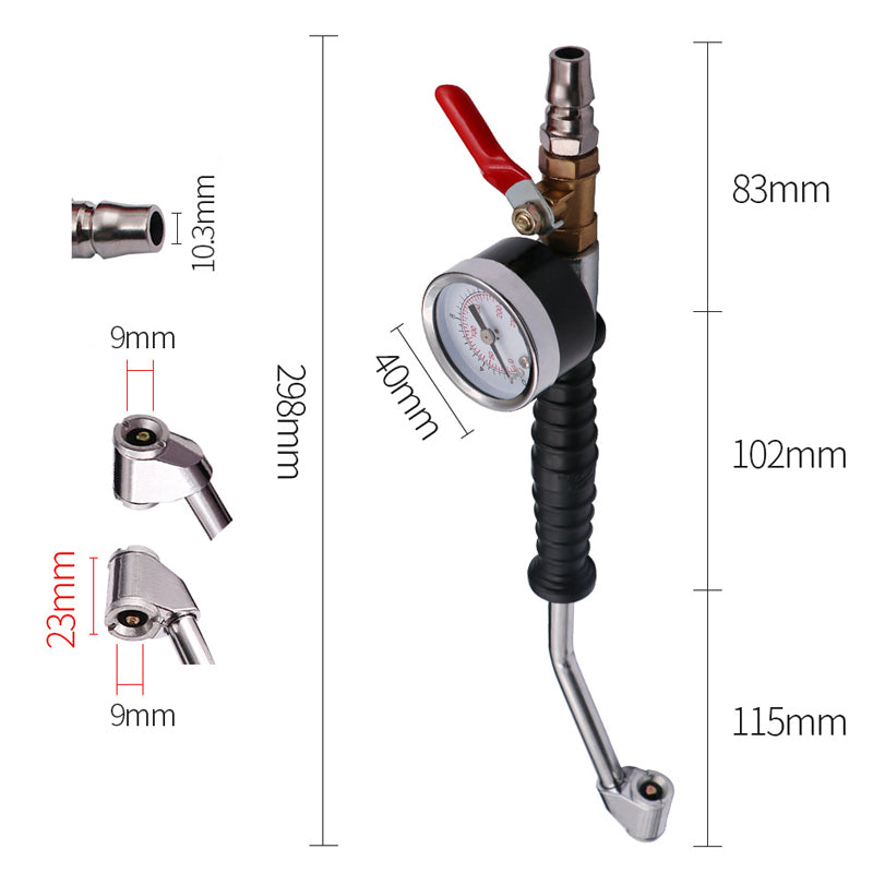 💎 -50% ANGEBOT! 💎 Hochleistungs-Reifenfüller: Mit Manometer & Doppelkopf für Auto & Moto