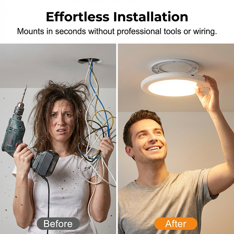 ✨Wiederaufladbare LED-Deckenleuchte mit Bewegungssensor💡⚡Licht per Sprachbefehl – Schluss mit dem lästigen Drücken von Schaltern🔌