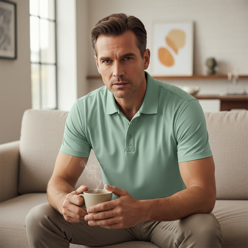 💎 -50% AUF DAS HERREN POLO-SHIRT! 💎 Schnell Trocknend, Knitterfrei & Athletische Passform für Business & Freizeit