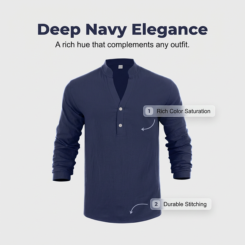 🔥Solange der Vorrat reicht 50 % Rabatt!🎉Lässiges Henley-T-Shirt für Herren