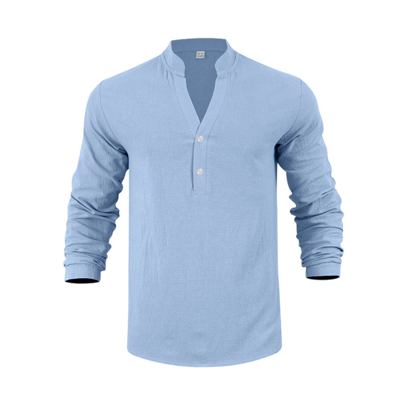 🔥Solange der Vorrat reicht 50 % Rabatt!🎉Lässiges Henley-T-Shirt für Herren