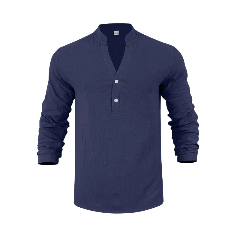 🔥Solange der Vorrat reicht 50 % Rabatt!🎉Lässiges Henley-T-Shirt für Herren