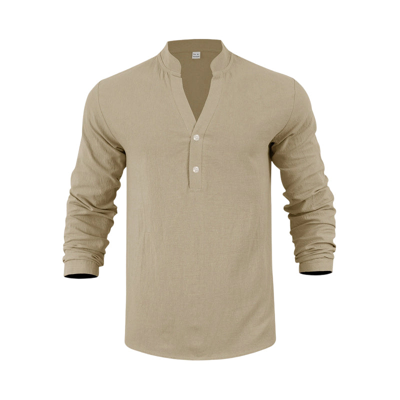 🔥Solange der Vorrat reicht 50 % Rabatt!🎉Lässiges Henley-T-Shirt für Herren