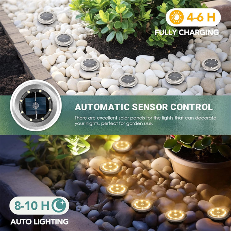 💎 -50% SOLAR-BODENLEUCHTEN (2-14 STÜCK)! 💎 Wasserdicht, Auto-Sensor & 10h Leuchtdauer für Garten & Wege