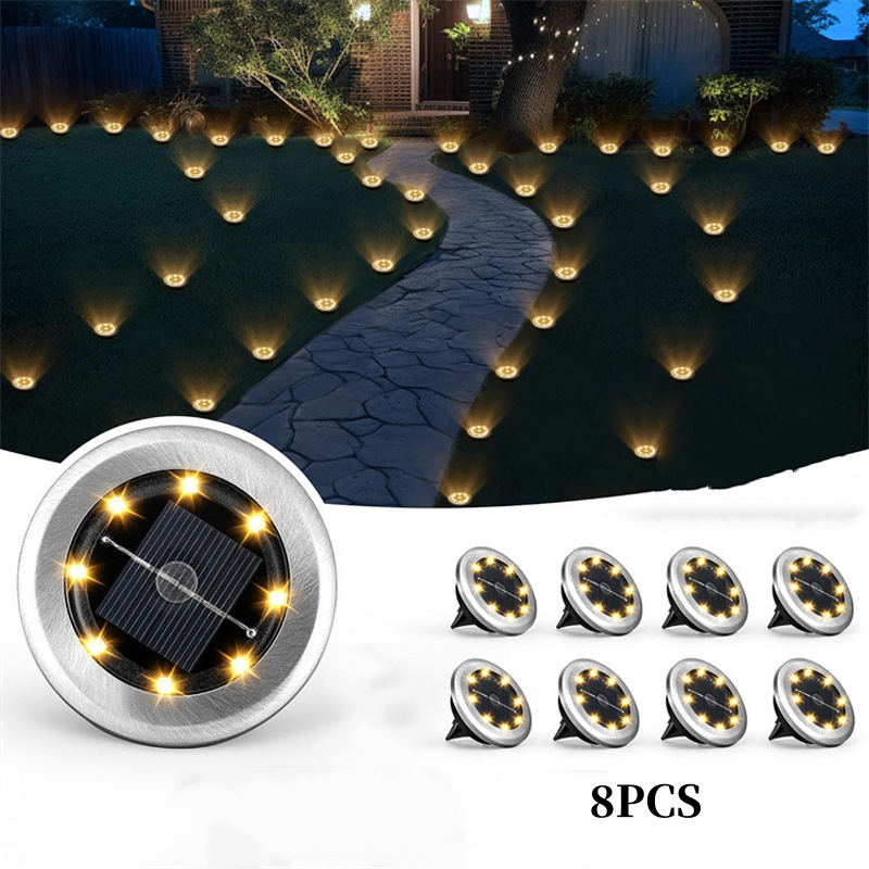 💎 -50% SOLAR-BODENLEUCHTEN (2-14 STÜCK)! 💎 Wasserdicht, Auto-Sensor & 10h Leuchtdauer für Garten & Wege
