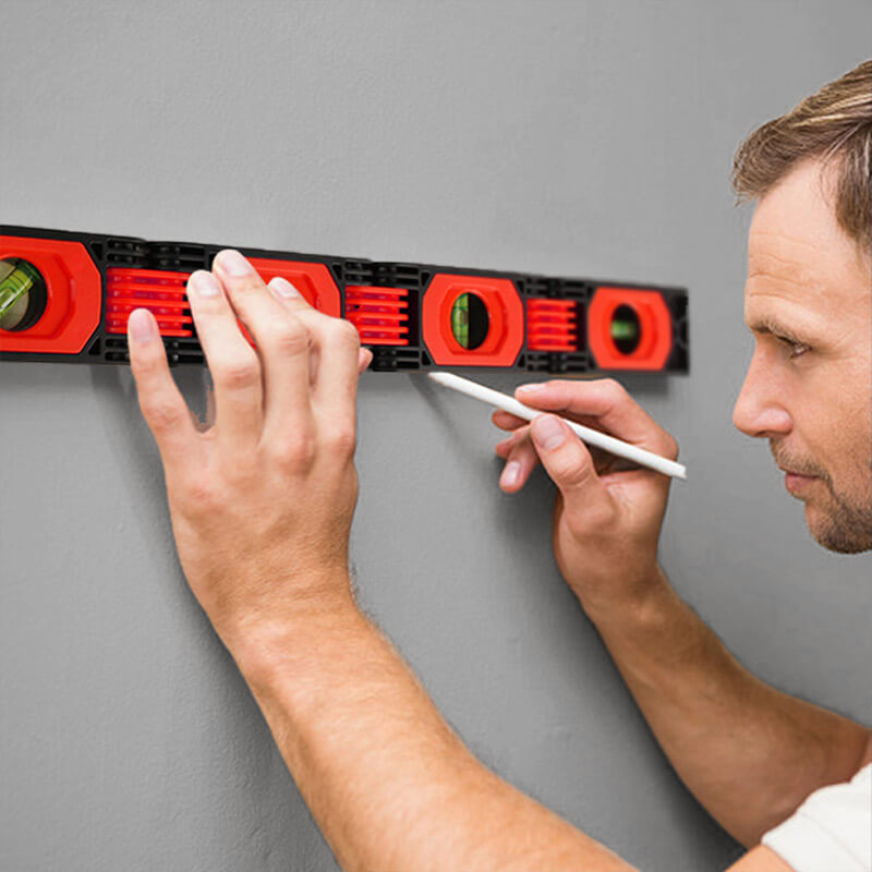 🔧📐 Mehrfach verstellbare Klappwasserwaage – 5-in-1 für präzise Messungen in Ecken & engen Räumen. 🧲💪 Mit starken Magneten & 4 Libellen – kompakt, robust, ideal für Heimwerker & Profis.