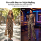 👗 50% RABATT! 🐆 Leoparden-Jumpsuit – V-Ausschnitt, Tailliert & Weites Bein Im Retro Y2K Style Für Einen Trendigen Look 💃