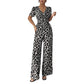 👗 50% RABATT! 🐆 Leoparden-Jumpsuit – V-Ausschnitt, Tailliert & Weites Bein Im Retro Y2K Style Für Einen Trendigen Look 💃