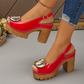 👡 49% RABATT! ✨ Elegante Peep-Toe-Sandalen mit Schnallenabsatz – Stilvoll, Bequem & Perfekt Für Jeden Anlass 🌸
