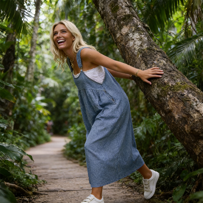 👗 JETZT 50 % RABATT! 🌸Ein locker sitzendes, federleichtes Kleid ☁️ Leicht, atmungsaktiv und nicht stickig 🌬️ Mit versteckter, großer Tasche 📱