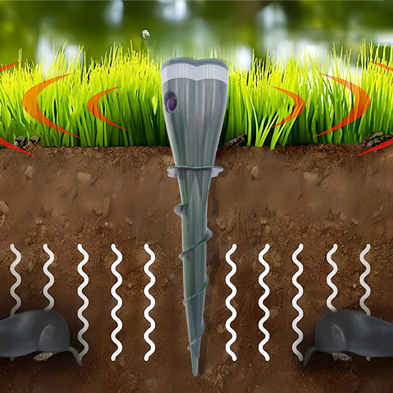 🌸Frühjahrsverkauf 50% Rabatt🌸 Solarbetriebenes wasserdichtes Schrauben-Maulwurfabwehrmittel