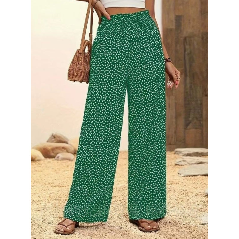 👗⏰ 54% RABATT nur für kurze Zeit! Damen-Hose mit gerafftem Hohem Bund & Weitem Bein – Leicht, vielseitig & eleganter Oversize-Style 🌿