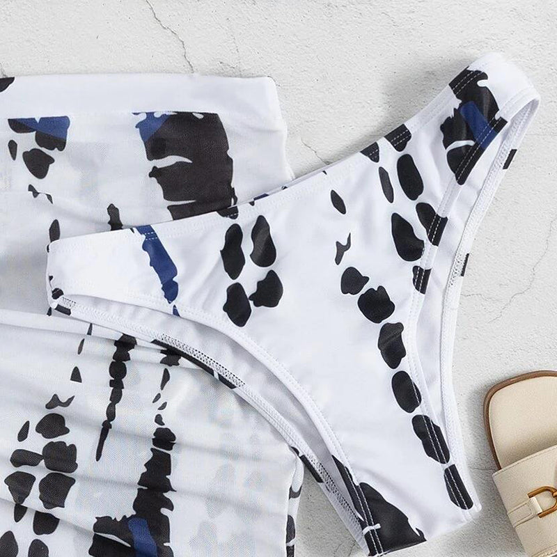 👙 50% RABATT! 🌊 3-teiliges Gerafftes Bikini-Set für Damen – Figurbetonend, Verstellbare Träger & Perfekt Für Strand & Urlaub 🌸