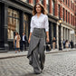 【⏰Nur noch 10 Stück – solange der Vorrat reicht】Asymmetrische Wickeljeans 👖 – trifft Culottes auf Hose. Hochgeschnitten für optisch längere Beine, weit & fließend, mit diagonalen Knöpfen. Im Handumdrehen zur Fashionista! ✨