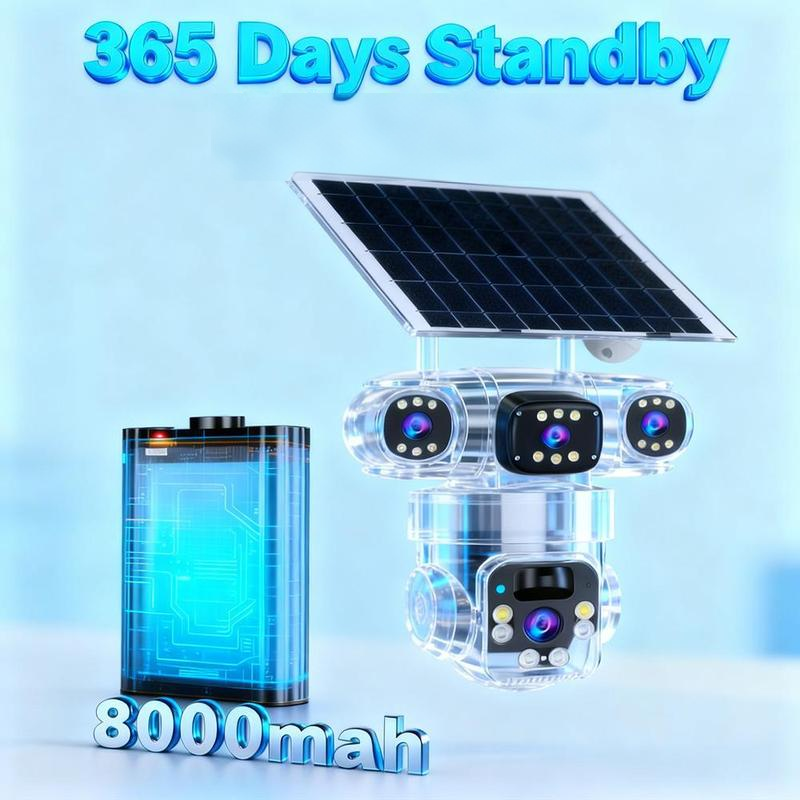📹 BEFRISTET 50% RABATT! ✨ 6K Außenkamera – 360° PTZ, Farb-Nachtsicht, Solar 🏡