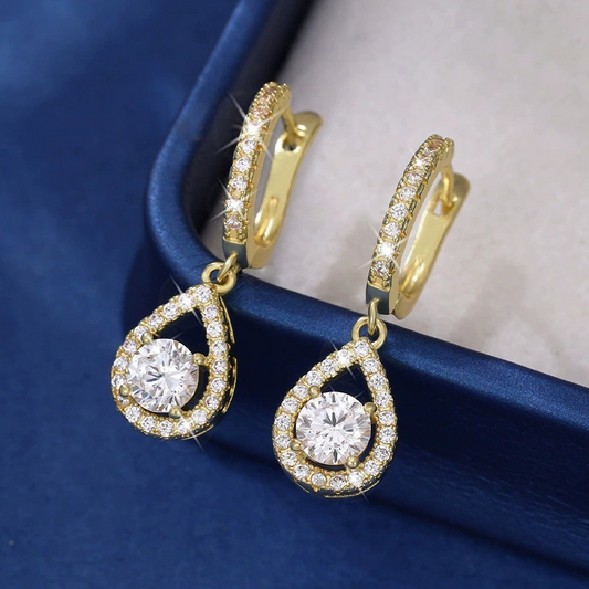 🎁Neuwaren 50% Rabatt💥Elegant Teardrop Dangle Hoop Earrings