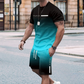 ✨🔥Herren Freizeit-Set – T-Shirt & Shorts mit Farbverlauf – bequem, atmungsaktiv & modern