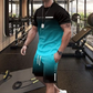 ✨🔥Herren Freizeit-Set – T-Shirt & Shorts mit Farbverlauf – bequem, atmungsaktiv & modern