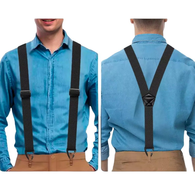 ⛰️ LIMITIERT: 50% RABATT! 🔥 Herren-Hosenträger (X/Y-Back) – 3,8 cm Breiter Maiskorn-Gurt mit Hakenclips für Outdoor & Alltag 🧗‍♂️