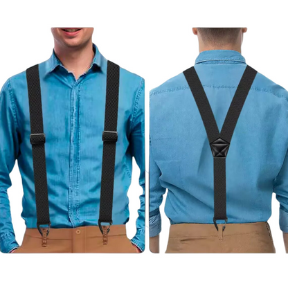 ⛰️ LIMITIERT: 50% RABATT! 🔥 Herren-Hosenträger (X/Y-Back) – 3,8 cm Breiter Maiskorn-Gurt mit Hakenclips für Outdoor & Alltag 🧗‍♂️