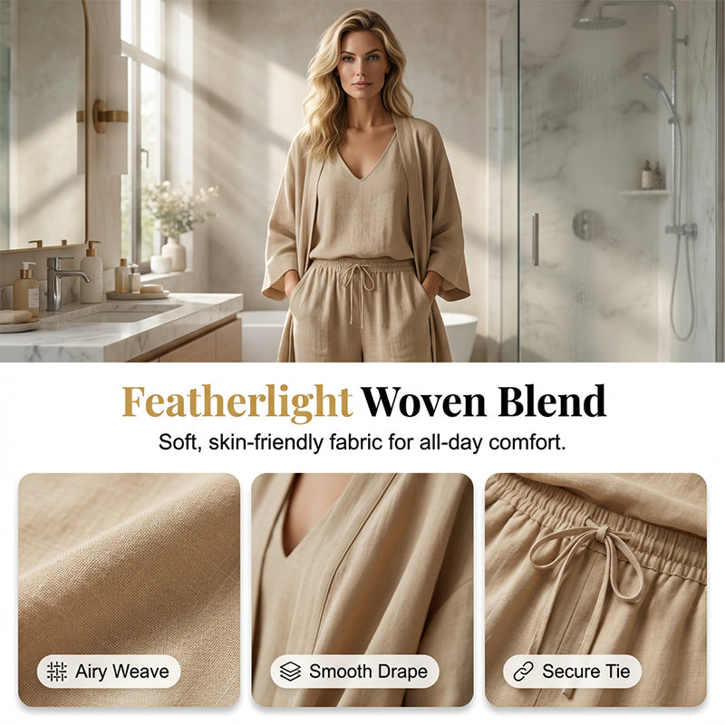 💥 37% RABATT 🌿 „Pure Serenity“ 3-Teiler Lounge-Set ☁️ ultra bequem, leicht & elegant entspannte Silhouette ✨