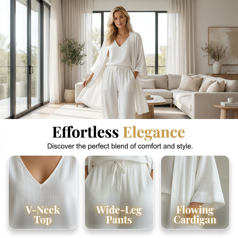 💥 37% RABATT 🌿 „Pure Serenity“ 3-Teiler Lounge-Set ☁️ ultra bequem, leicht & elegant entspannte Silhouette ✨