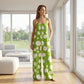 🌼50% RABATT !! ⏰Damen Jumpsuit mit Blumenmuster und weitem Bein