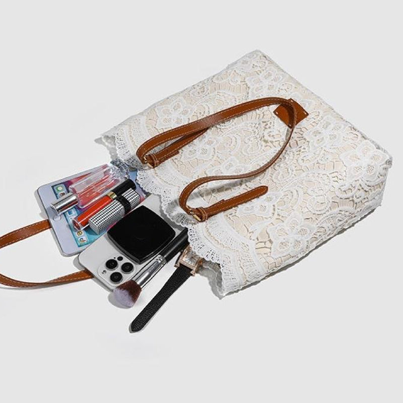 👜 46% RABATT! 👛 Elegante Spitzen-Tote-Bag mit Großem Fassungsvermögen – Stilvolles Design, Robuste Verarbeitung & Ideal Für Einkäufe, Strand & Alltag 🏖️