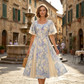🔥 Heiße Sonderangebote – Luftiges Fit-and-Flare-Kleid mit flatternden Ärmeln🌸
