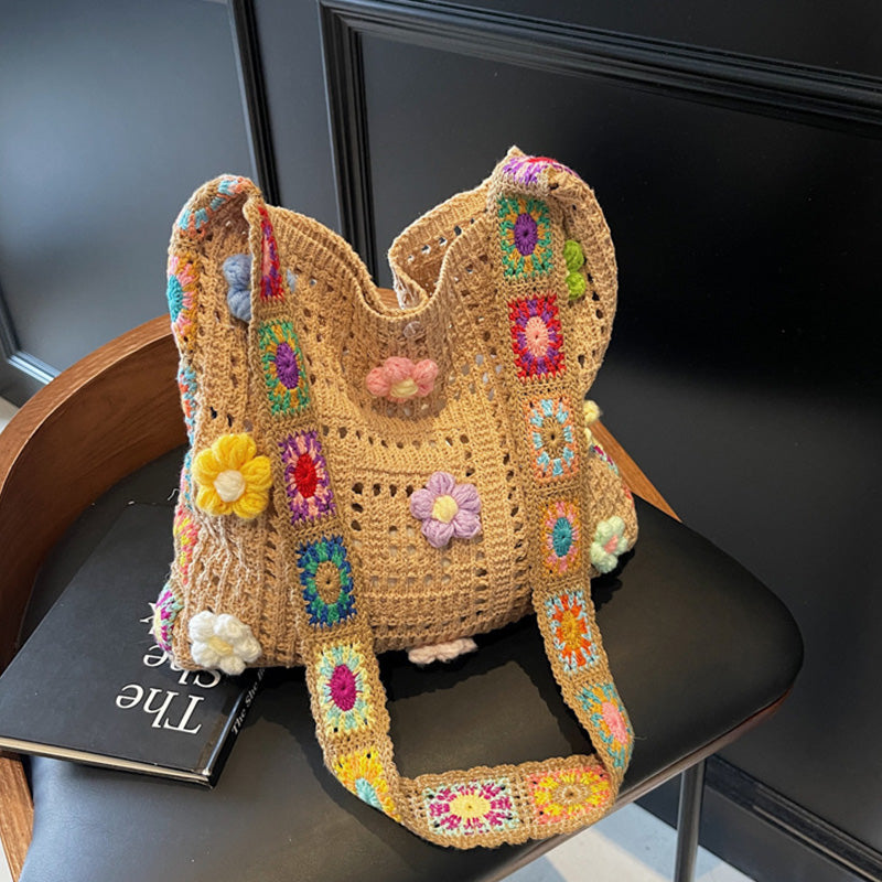 👜 55% RABATT! 🧶 Ethnische Häkel-Umhängetasche für Damen – Handgefertigt, Leicht & Ideal Für Einen Bohemischen Stil Im Urlaub Oder Alltag 🌸