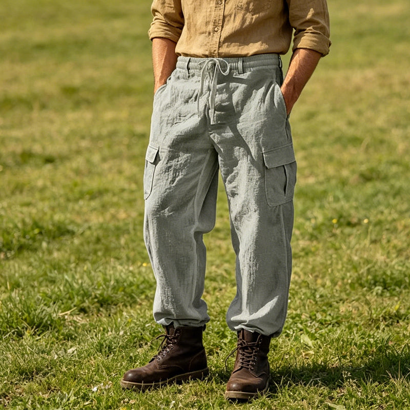 🔥Solange der Vorrat reicht 55% Rabatt!🎉Lässiger Komfort: Cargo-Hose aus Baumwolle & Leinen 🌿✨