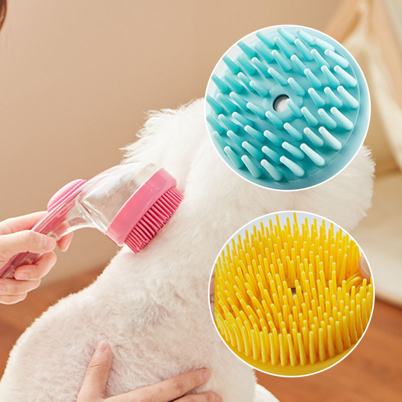 🛁 LIMITED-TIME 50% RABATT! 🐶 Tierbadbürste – Langer Griff, Shampoo-Spender, 2 Bürstenkopf-Optionen 🧴