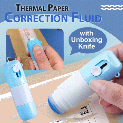 🔥 🔪 2-in-1 Thermopapier-Korrekturflüssigkeit mit Messer
