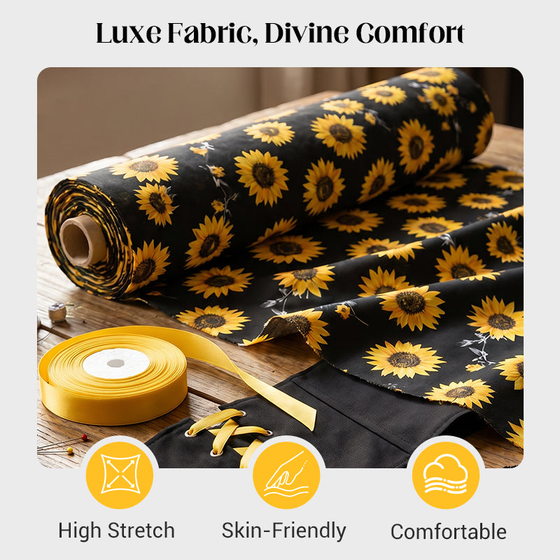 🔥🔥 2026 NEU 🥳💞 50K+ VERKAUFT! ⚡🌻Damenkleid mit Puffärmeln und Print