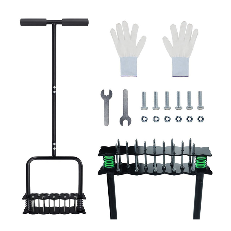 🌱50% RABATT! ✨ Manueller Rasenbelüfter aus Karbonstahl mit verstellbarem Griff