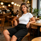 🌞 Sommerneuheiten – Jetzt bis zu 50% sparen! 💰Damen 5/8-Caprihose mit Gummibund – bequem, atmungsaktiv & vielseitig