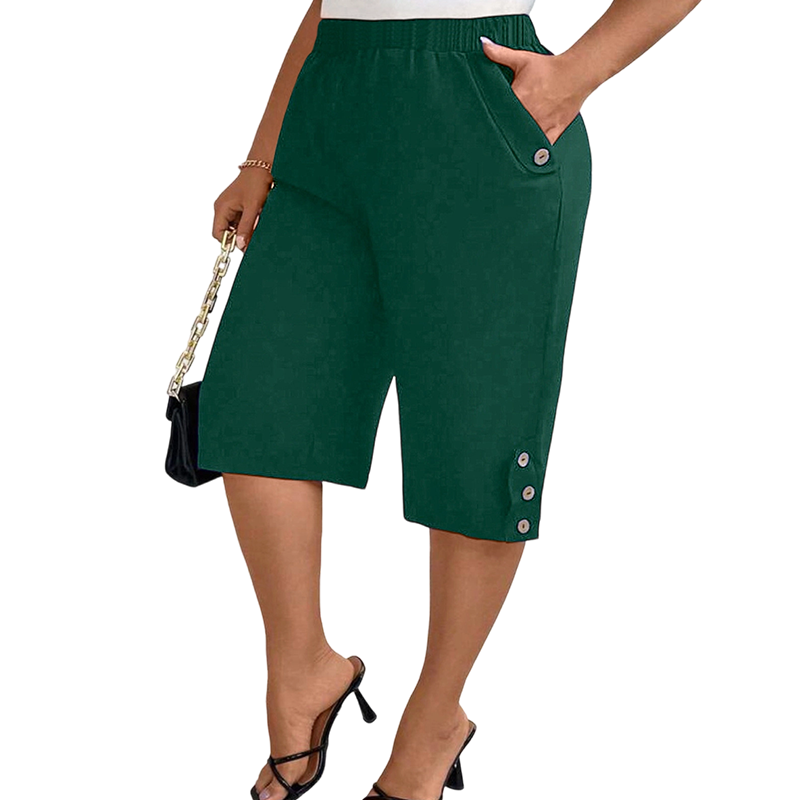 🌞 Sommerneuheiten – Jetzt bis zu 50% sparen! 💰Damen 5/8-Caprihose mit Gummibund – bequem, atmungsaktiv & vielseitig