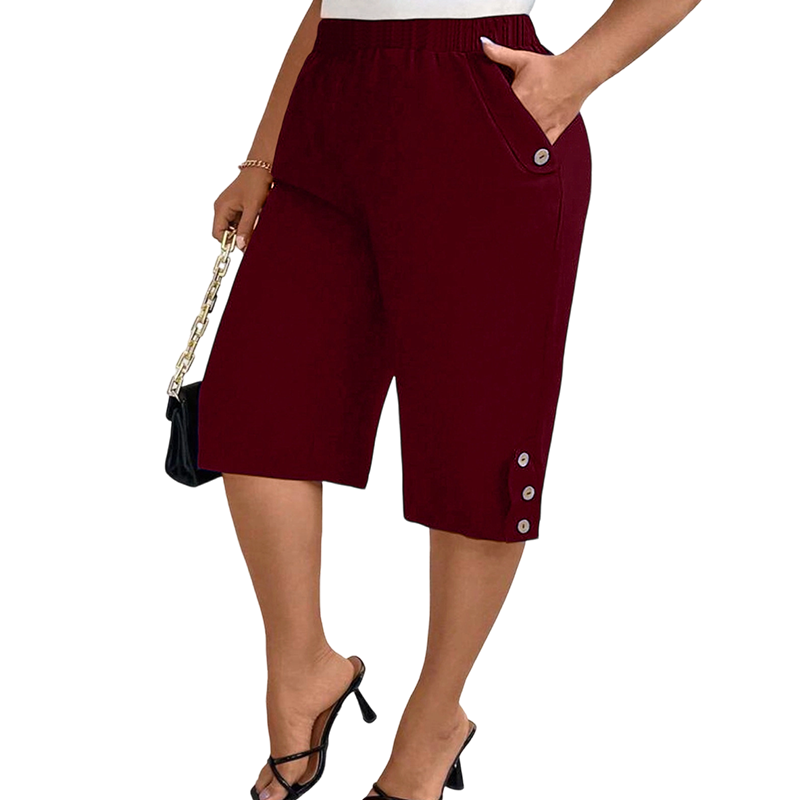 🌞 Sommerneuheiten – Jetzt bis zu 50% sparen! 💰Damen 5/8-Caprihose mit Gummibund – bequem, atmungsaktiv & vielseitig