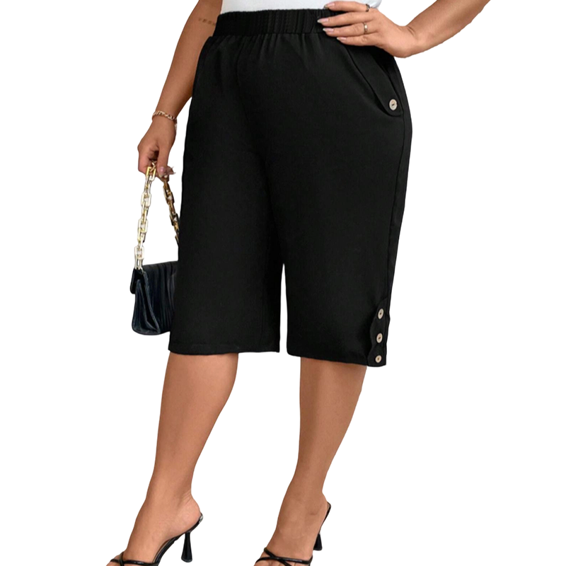 🌞 Sommerneuheiten – Jetzt bis zu 50% sparen! 💰Damen 5/8-Caprihose mit Gummibund – bequem, atmungsaktiv & vielseitig