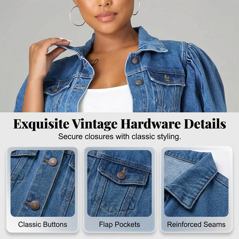 🌞🔥 SOMMER 2026 NEUHEIT: 48% 💥 Damen Jeansjacke mit kurzen Puffärmeln – lässig, modern & vielseitig kombinierbar 👗✨