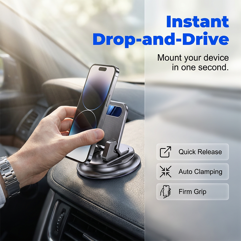 🚗 KAUFE 2, ERHALTE 1 GRATIS! 🔥 Drehbarer Auto-Handyhalter fürs Armaturenbrett – stabil, kompakt & vielseitig – Ideal für Navigation & freihändiges Telefonieren 📱