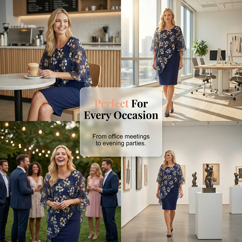 👗 50% RABATT! ✨ Set aus Blumen-Überwurf und Kleid – elegant & feminin – Perfekt für Hochzeitsgäste, Gartenpartys oder frühlingshafte Anlässe 🌸