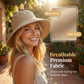 👒 Damen-Sonnenhut mit breiter Krempe und Schleife – faltbarer UV-Schutzhut, ideal für Strand und Urlaub 🎀